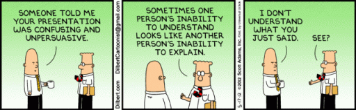Dilbert on presentation understanding