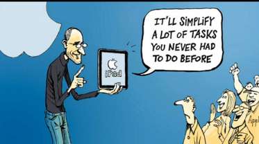 steve jobs on the iPad