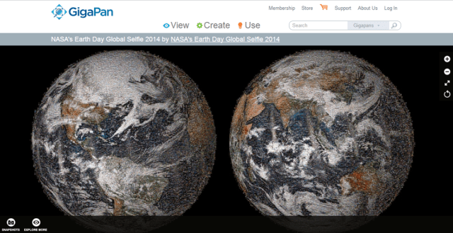 NASA global earth selfie