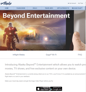 Alaska Airlines Inflight Entertainment